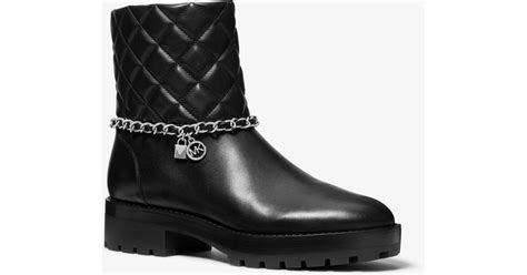 michael kors elsa boot|Elsa Quilted Leather Chain Boot .